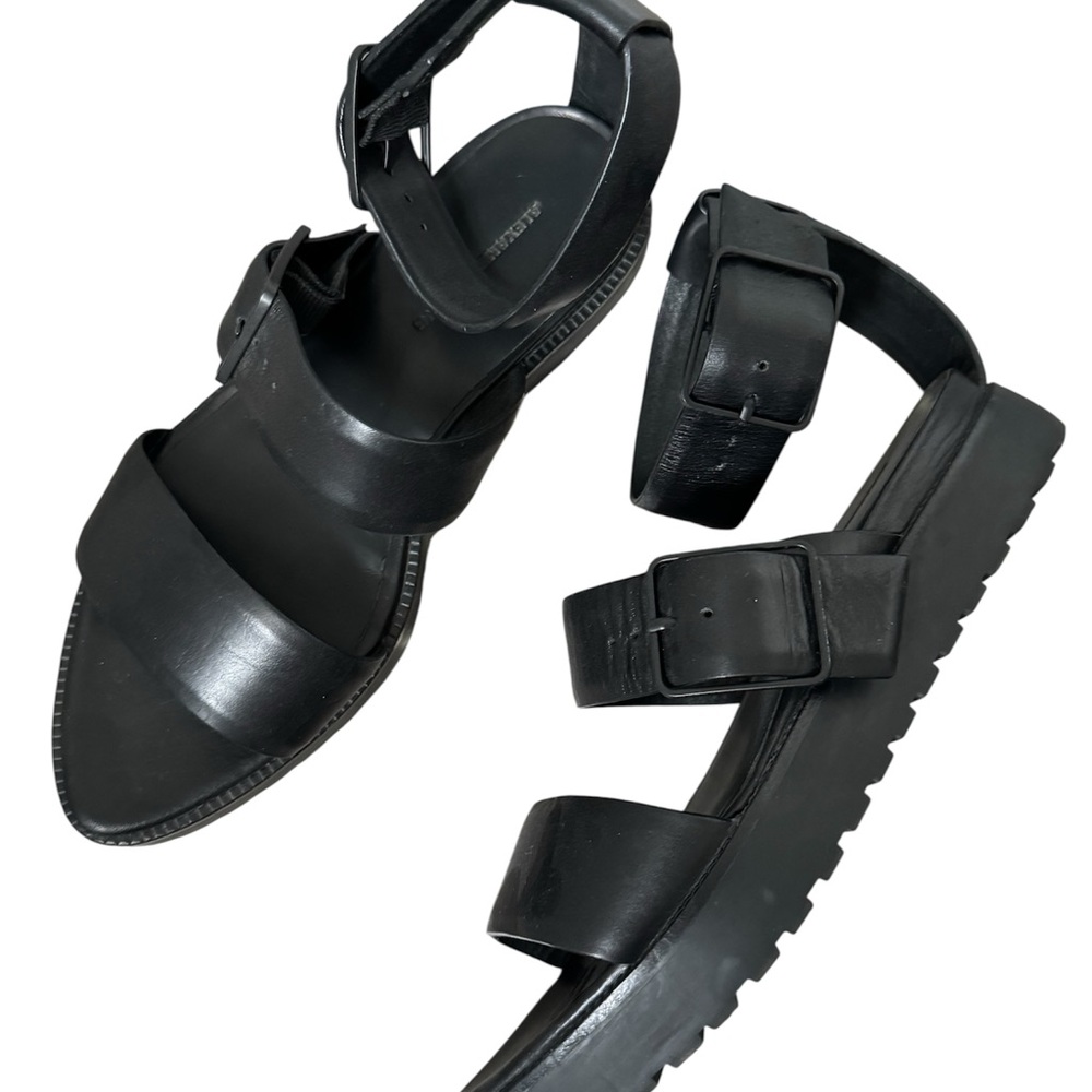 Alexander Wang Black Leather Ankle-Strap Sandals - Picture 3 of 6